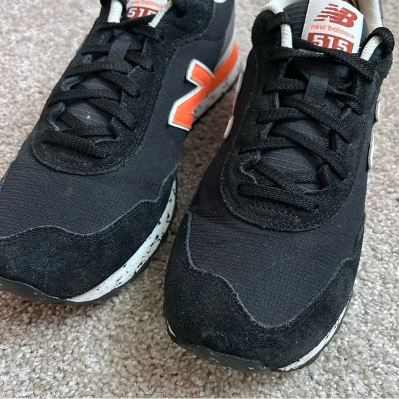 New Balance 515 Men's 10.5 Black Vibrant Orange Sneakers ML515BT3 Speckled - Picture 9 of 11